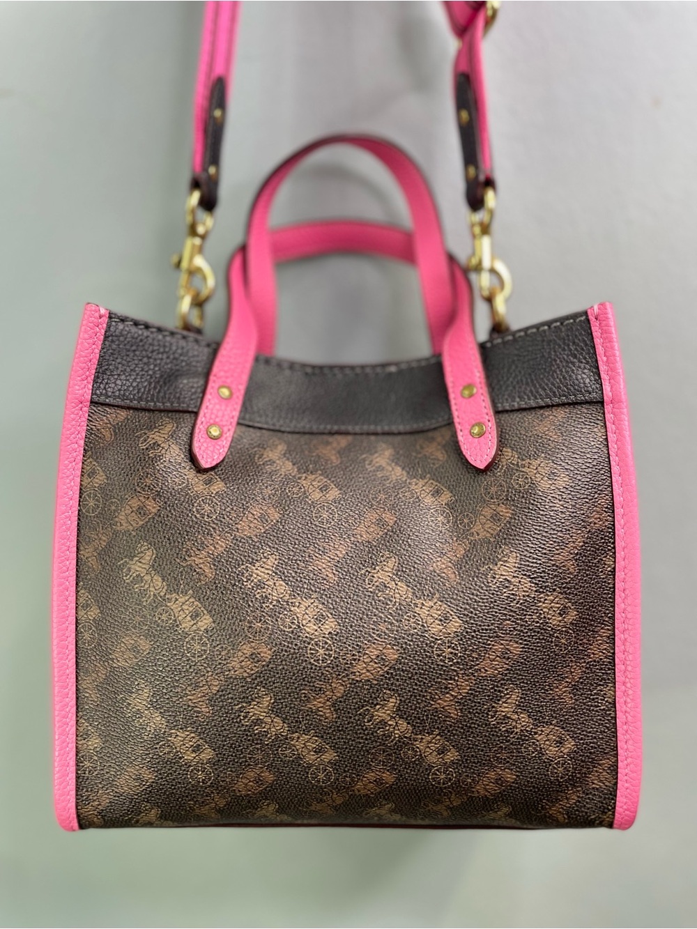 Coach Field Tote 22 in Truffle Petunia - Picture 13 of 15